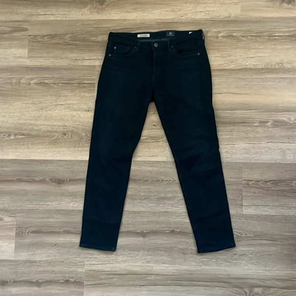 Ag Adriano Goldschmied Jeans The Stevie Slim Straight Ankle Dark Wash Size 30 - Picture 2 of 9